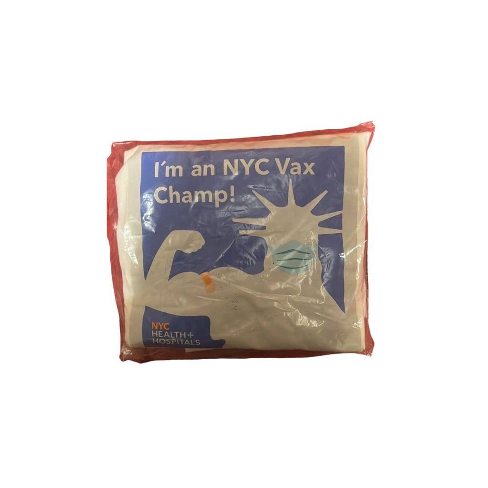 New York City Statue of Liberty Unisex I'm a Vax Champ T-Shirt White OneSize New - Picture 2 of 10